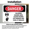 Signmission Chlorine Hazard Area Danger Sign, Vinyl Decal, 5in W x 3.5in L, 2PK OS-2PACK-DS-D-35-L-1934 - alternate 2